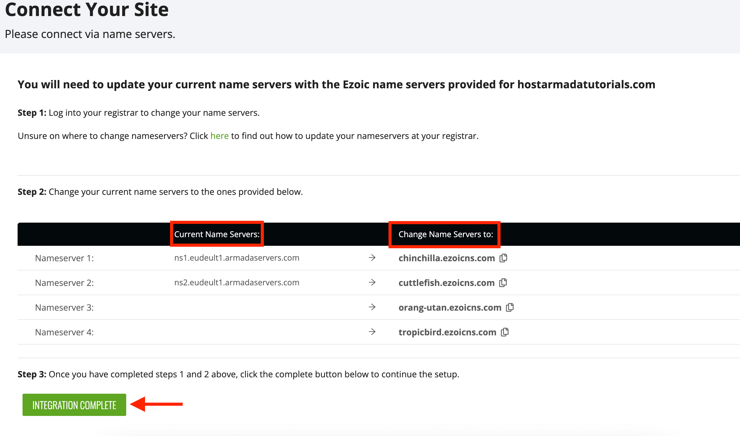 update-nameservers-ezoic