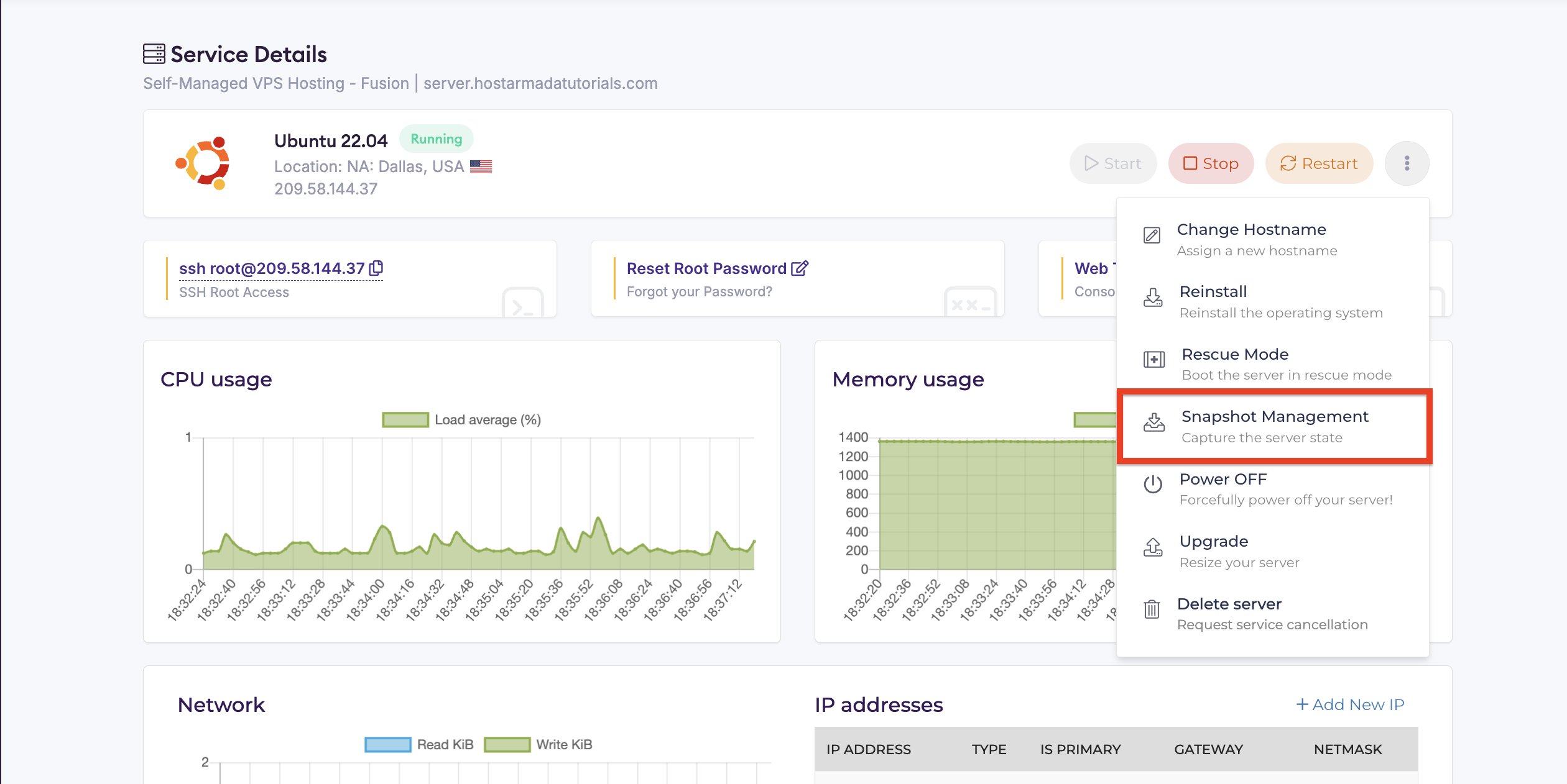 snapshot-management-option