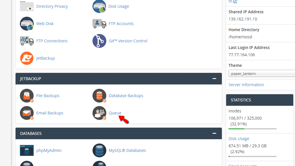 JetBackup Restore Queue Feature