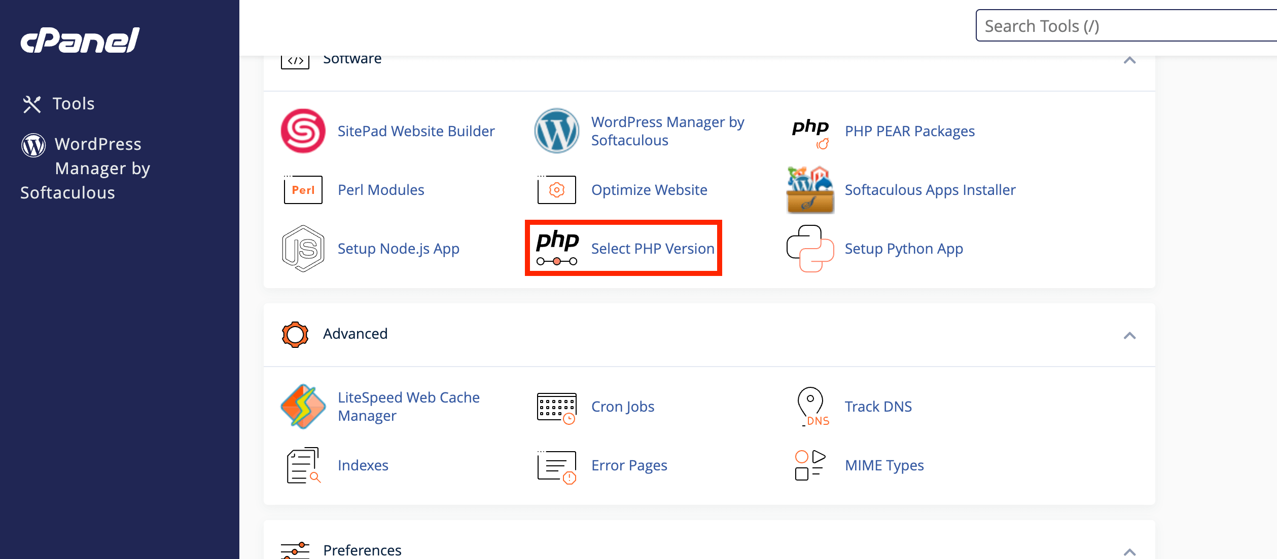 select-php-version-functionality