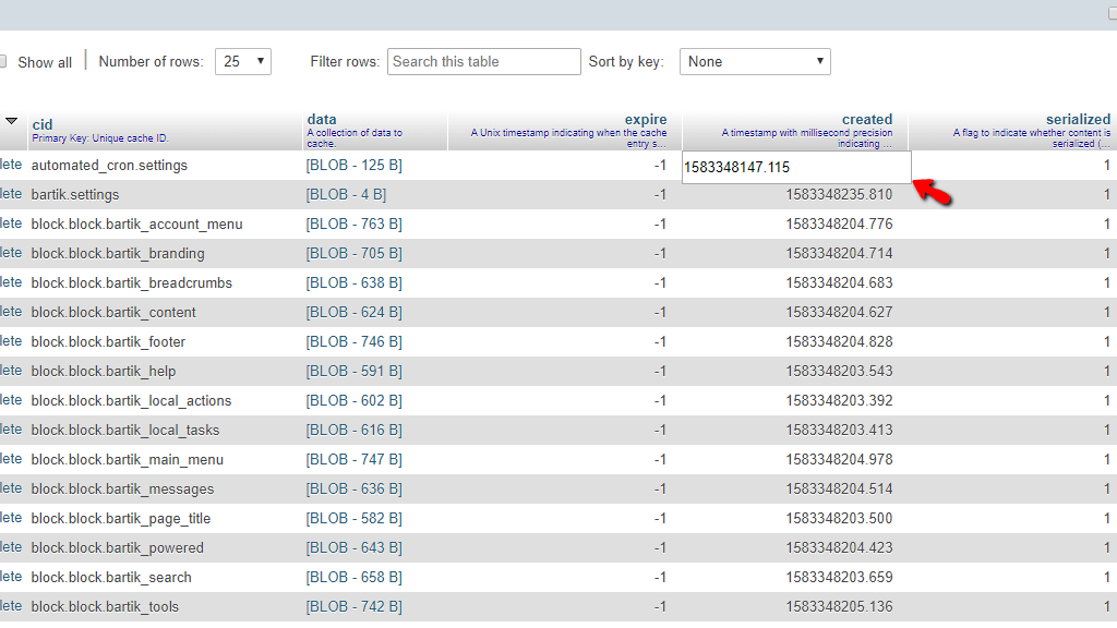 Double Click column edit