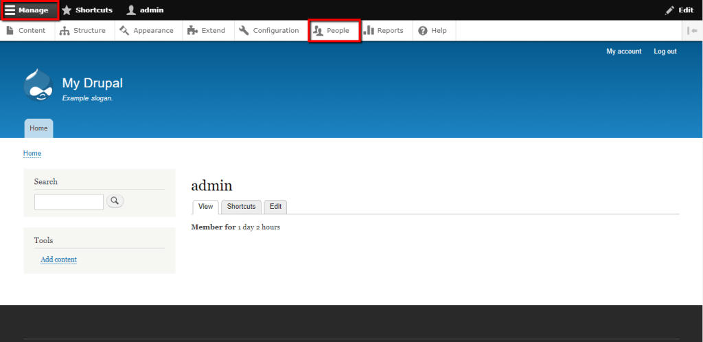 Accessing the People page