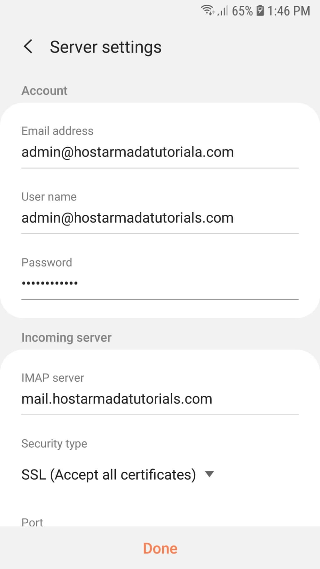 Editing the Account Settings