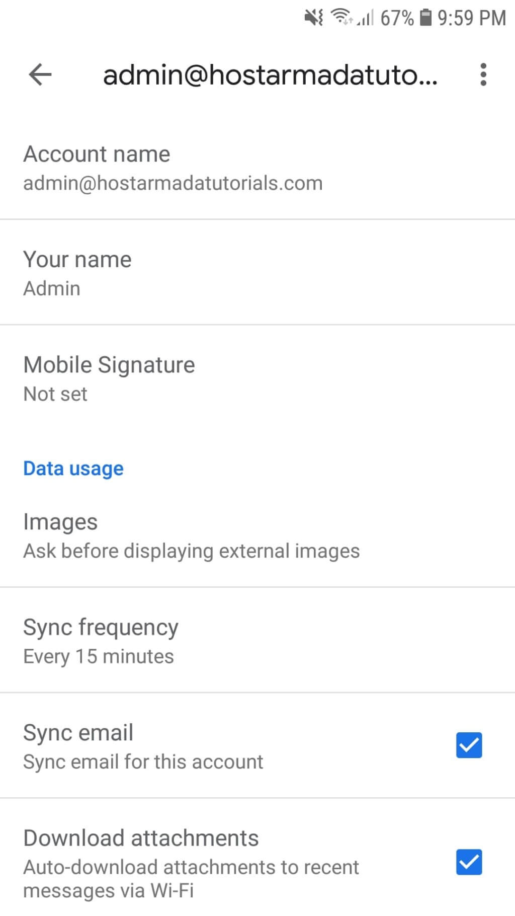 Mobile Signature setting