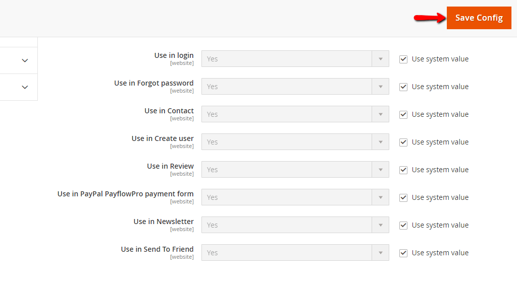 Selecting the Frontend pages