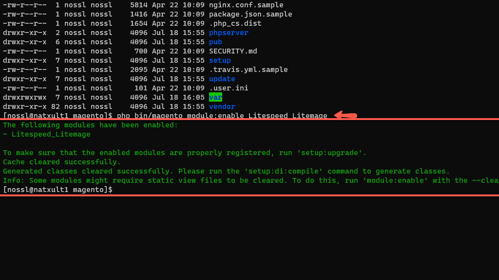 Magento LiteMage Cache module enabled