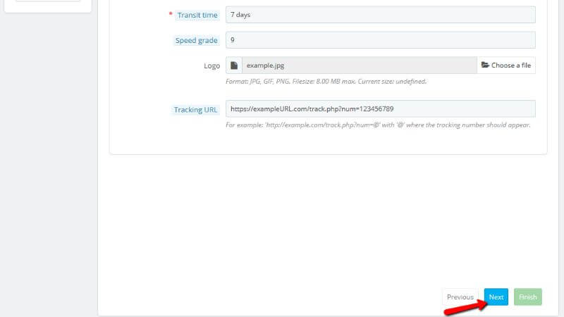 Moving to the next step of adding a new carrier method