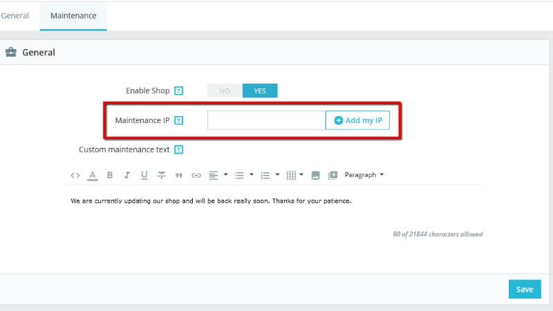 Adding allowed IP address
