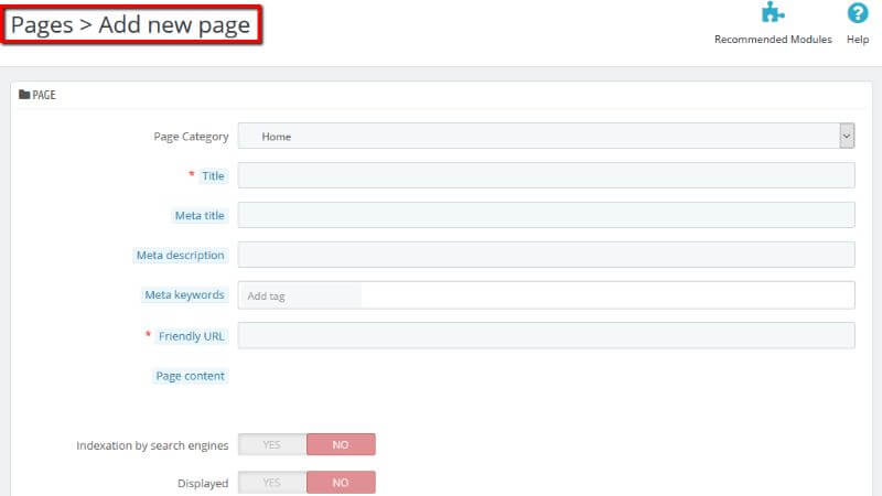 Add new page overview