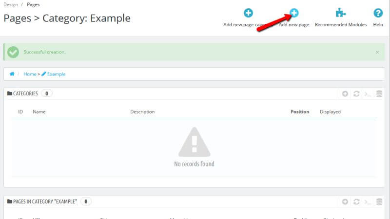 Adding new static page