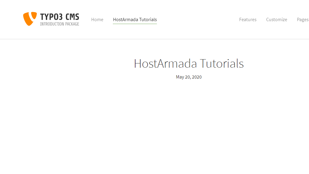 Page on the frontend