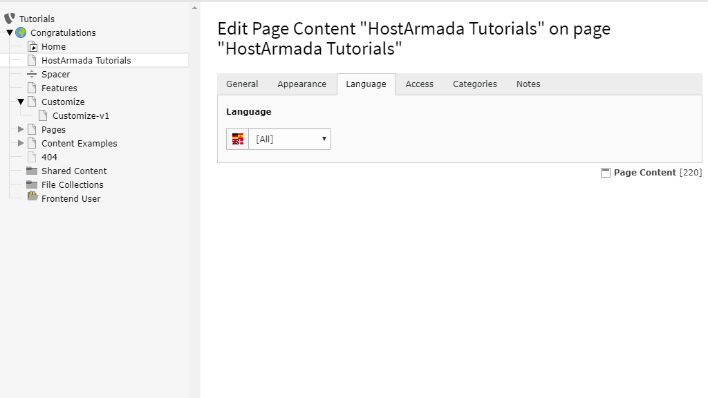 Select Element Language