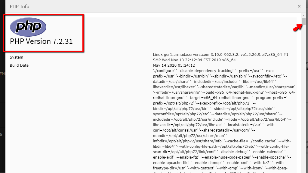 TYPO3 PHP Info