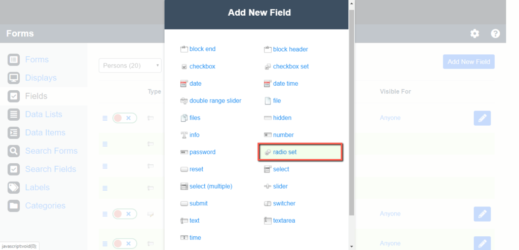 Select Field Type