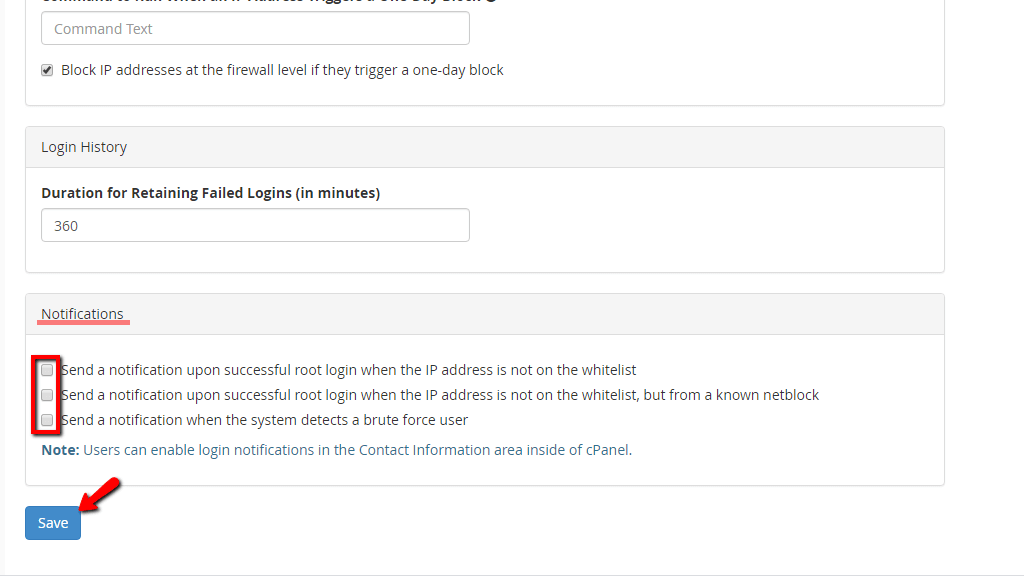 Notifications section overview