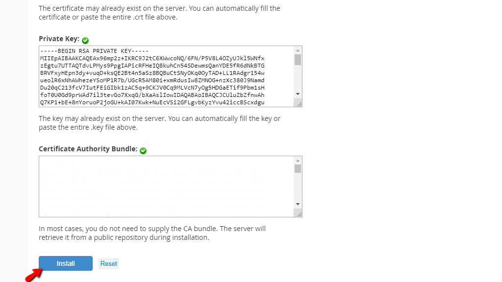 Installing SSL
