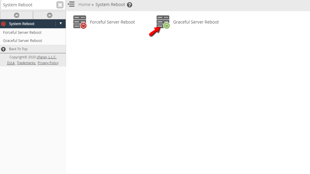 Accessing Graceful Server Reboot