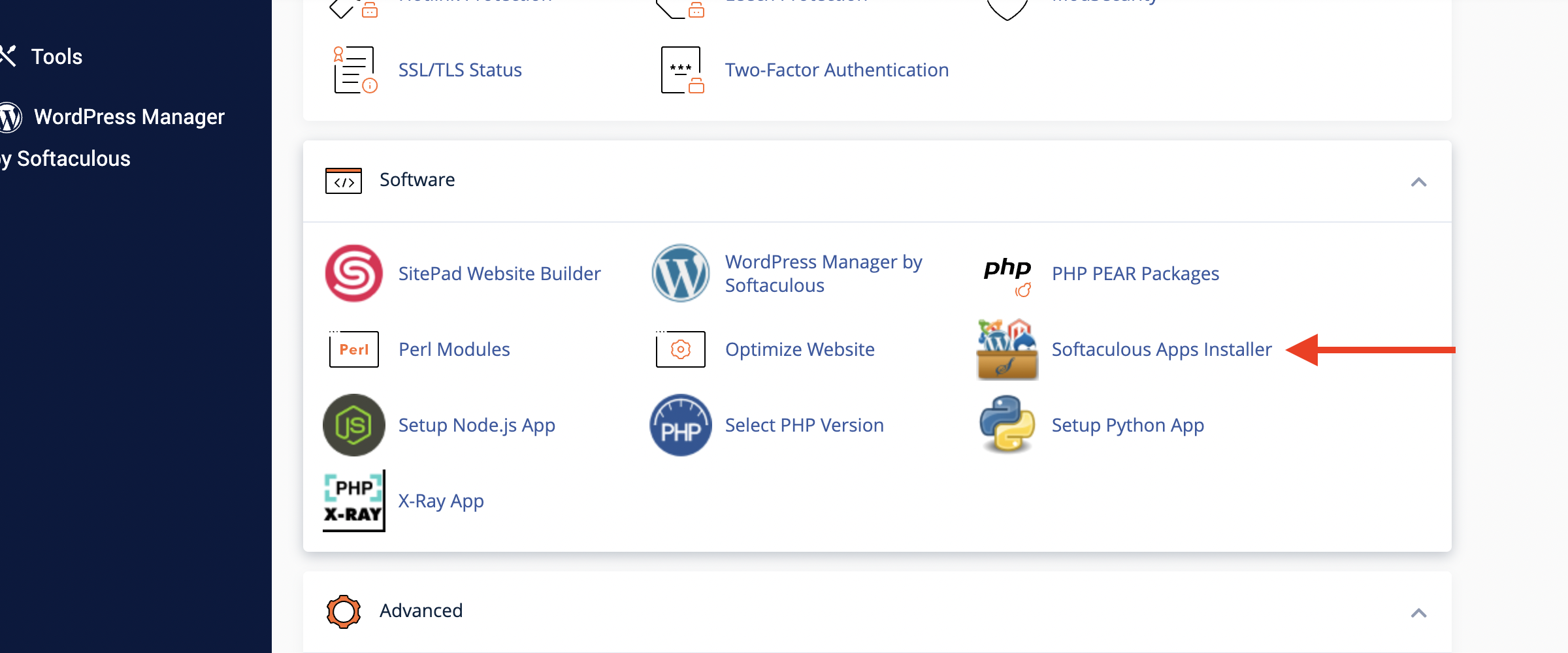 find-softaculous-in-cpanel