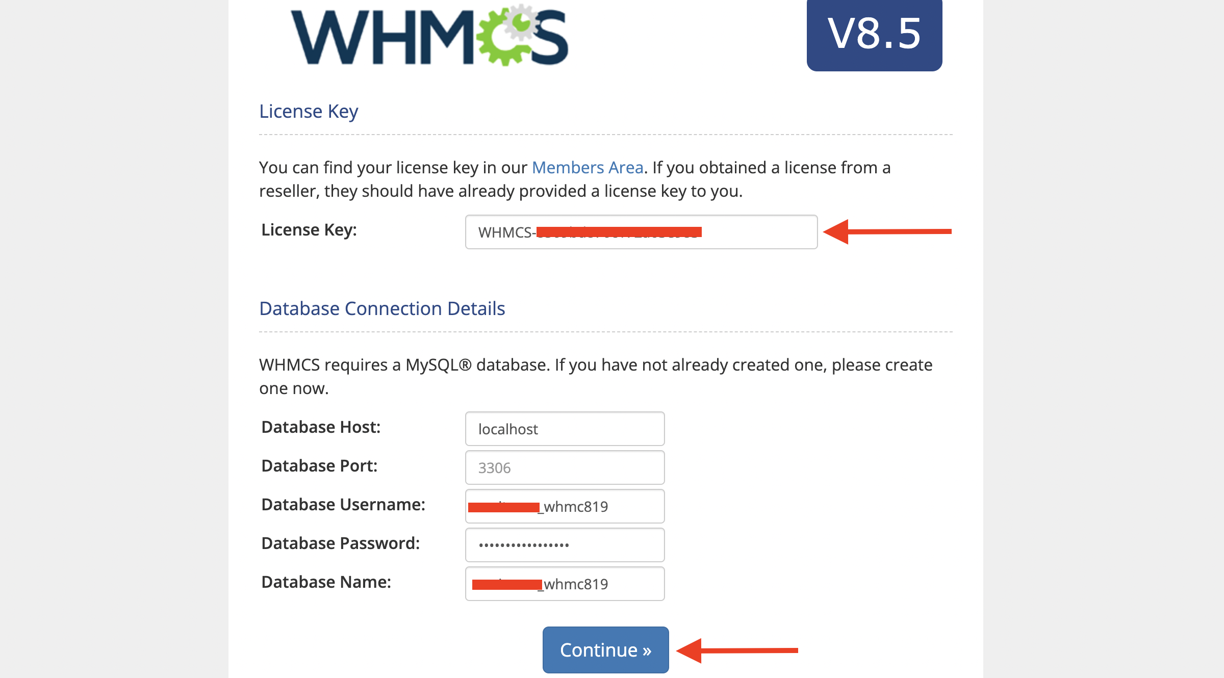 license-and-database-configuration