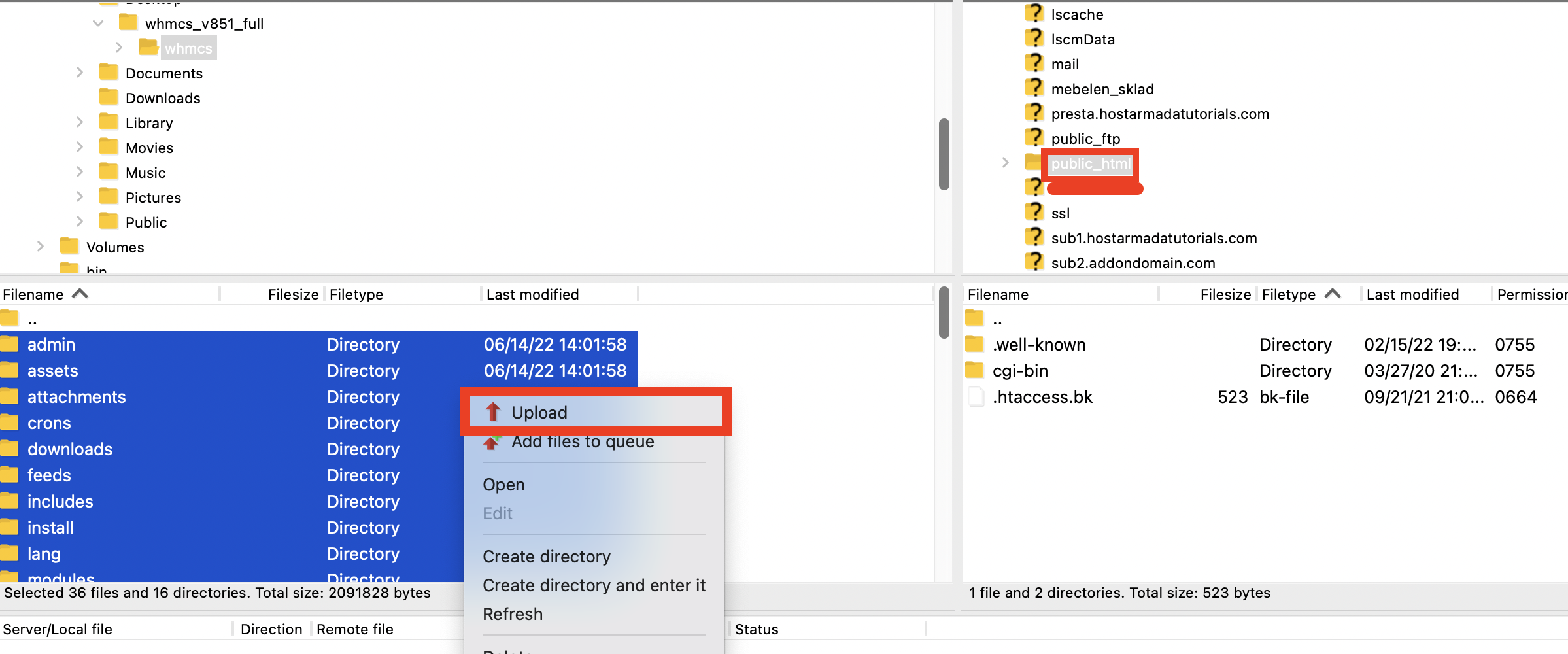 upload-whmcs-files
