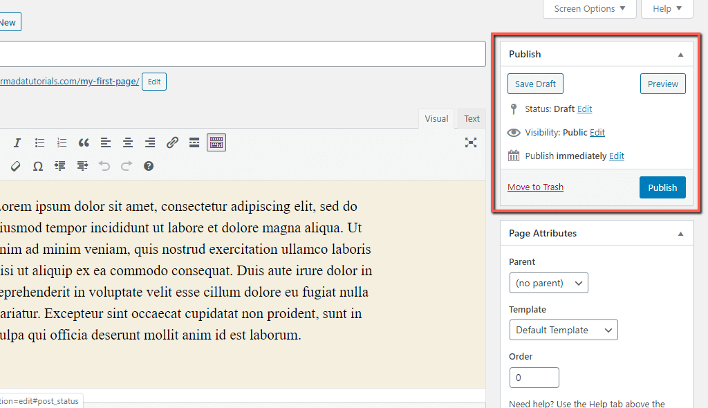 Publish Page