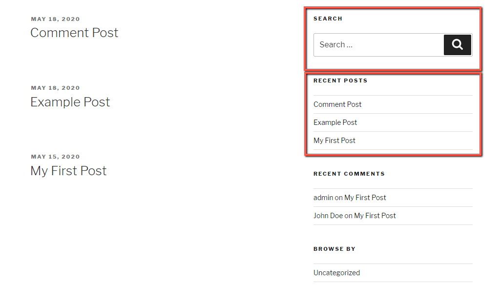 WordPress Sidebar Widget