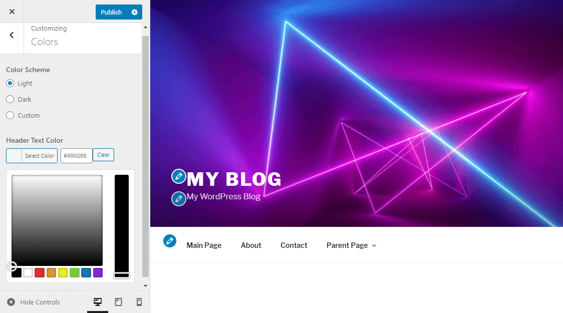 Customize WordPress Colors