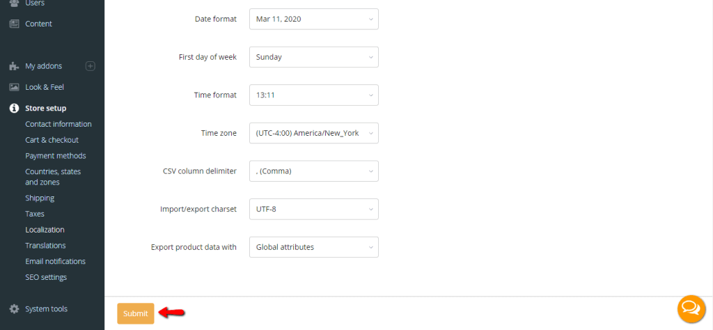 Configuring Date, Time, and CSV file settings