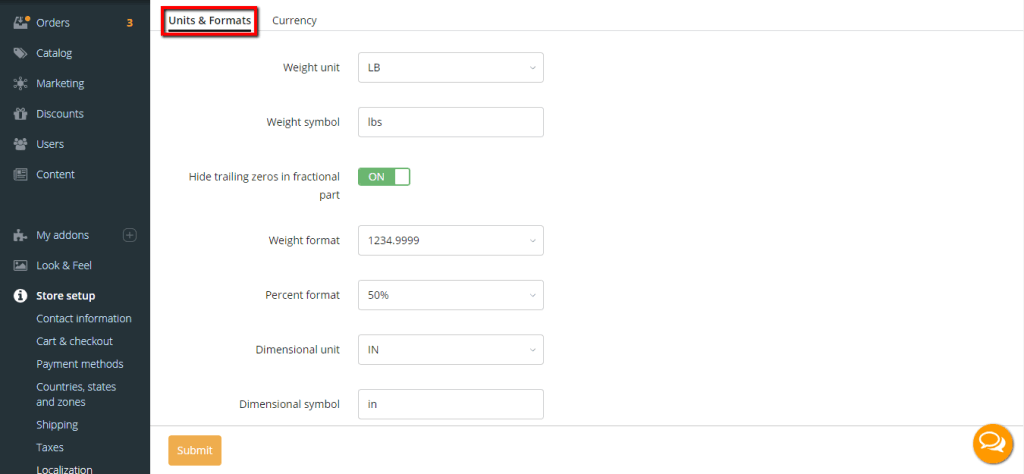Configuring Measurement Units