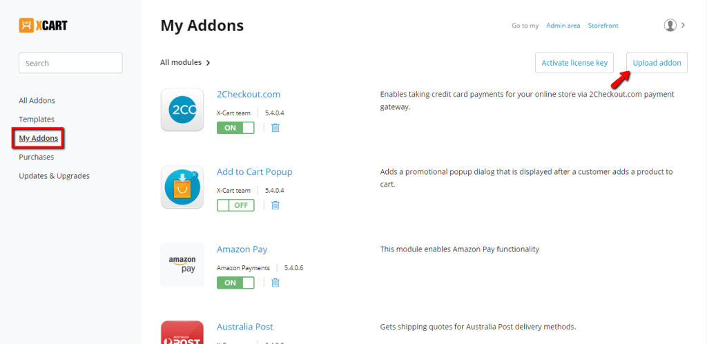 Upload Addon
