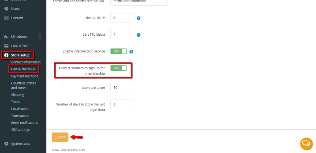Allow customers to sign up for membership