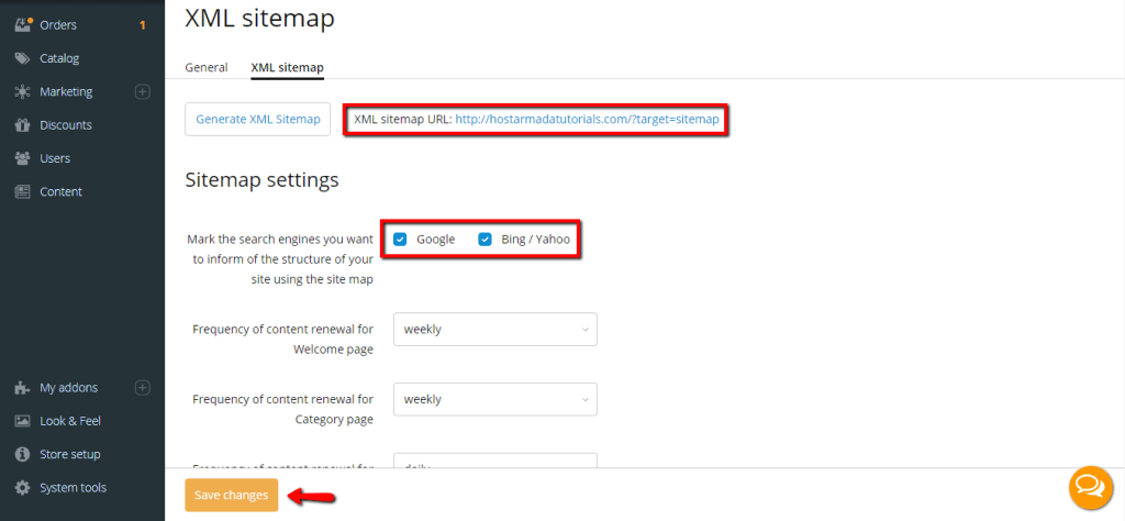 Submit Sitemap